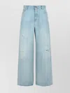 Golden Goose Wide Leg Boyfriend Jeans With Distressed Details