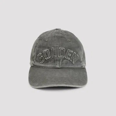 Golden Goose Men's 100% Cotton Baseball Cap In Gray
