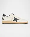 Golden Goose Deluxe Brand Men Ball-star Sneakers In White Nappa With Black Star In Multi