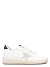 Golden Goose Ballstar 2 Leather Upper And Spur Suede Star Shiny Leather Heel Shoes In White