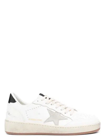 GOLDEN GOOSE MEN'S BALLSTAR 2 LEATHER UPPER AND SPUR SUEDE STAR SHINY LEATHER HEEL SNEAKER