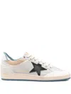 Golden Goose Ballstar Nabuk And Nylon Upper Crack Leather Toe Nylon Tongue Nabuk Star Laminated Heel Leather Spur In Gray