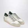 Golden Goose White Cow Leather Vamp Sneakers With Unique Used And Dirty Effect