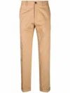 GOLDEN GOOSE MEN'S BEIGE COTTON CHINO TROUSERS FOR SS24