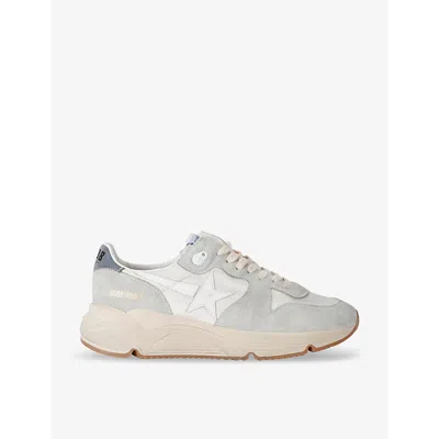 Golden Goose Mens Beige Oth Running Sole Suede Low-top Trainers