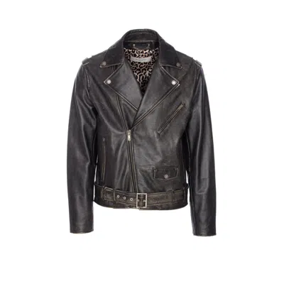 GOLDEN GOOSE GOLDEN GOOSE MEN BIKER LEATHER JACKET