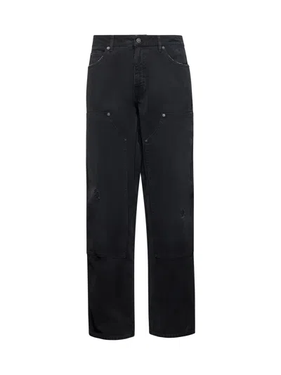 Golden Goose Men Black Denim Jeans With Patches