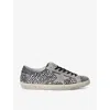 Golden Goose Superstar Studded Leather Low-top Trainers In Black/comb