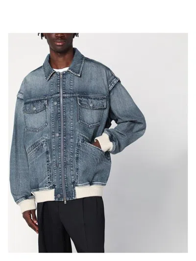 GOLDEN GOOSE MEN'S BOMBER WASHED EFFECT
