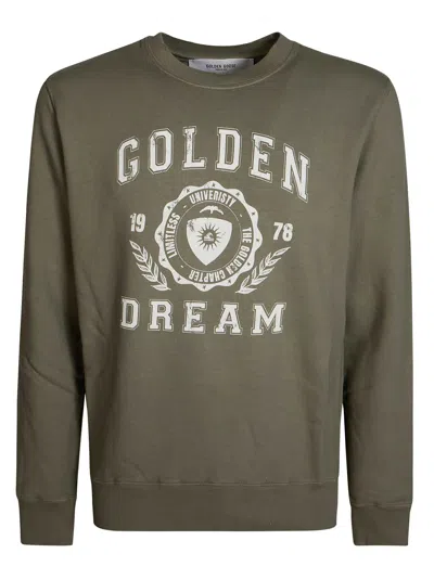 Golden Goose Vintage Graphic Crewneck Sweatshirt In Green