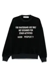 Golden Goose Black Chenille Embroidered Lettering Sweatshirt