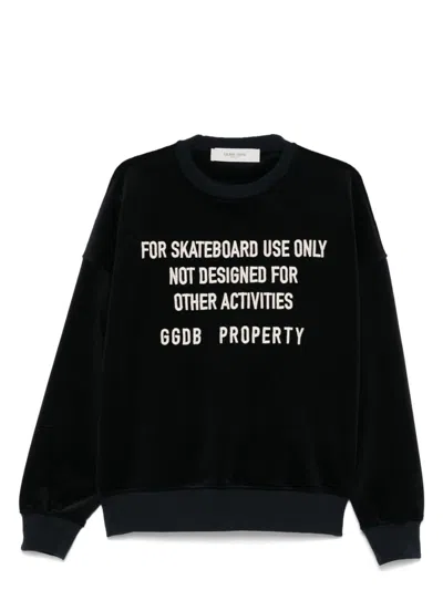GOLDEN GOOSE MEN'S CHENILLE CREWNECK SWEATSHIRT