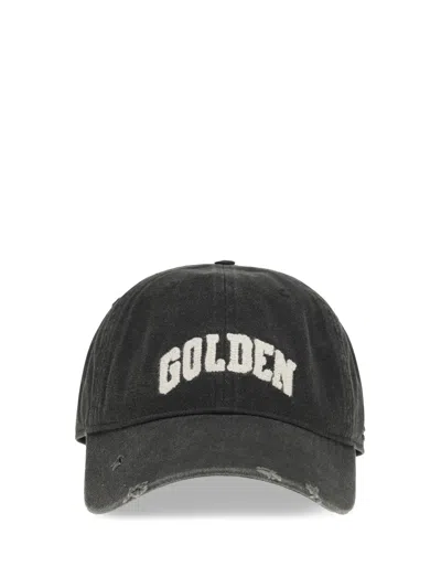 Golden Goose Cotton Baseball Cap In Black