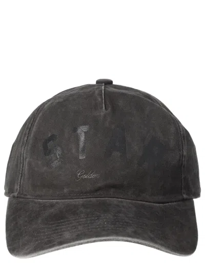 Golden Goose Men Cotton Baseball Cap In Black