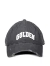 Golden Goose Men's Cotton Baseball Cap With A Lived-in Finish In Gray