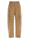 Golden Goose Twill Cargo Pants In Italian In Nude & Neutrals