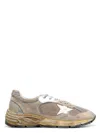Golden Goose Mens Dad-star Sneakers In Dove-gray Mesh And Suede With White Leather Star In Grey