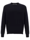Golden Goose Ribbed Texture Crewneck Sweater In Blue