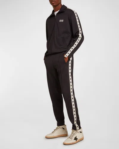 GOLDEN GOOSE MEN'S DENIS TRACK JACKET WITH STAR TAPING