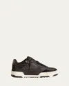 Golden Goose Low Top Leather Sneakers With Contrast Sole In Black