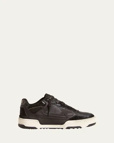 GOLDEN GOOSE MEN'S FORTY2 LEATHER AND SUEDE LOW-TOP SNEAKERS