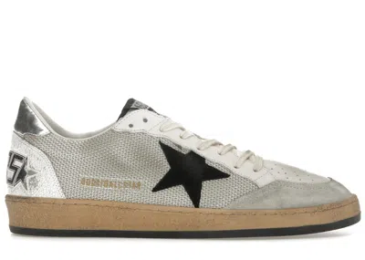 Pre-owned Golden Goose Men's  Ball Star Sneakers In Light Silver/black