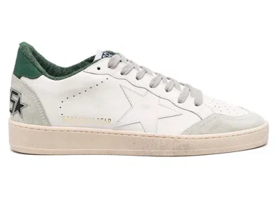 Pre-owned Golden Goose Men's  Ball Star Sneakers In White/ice/green