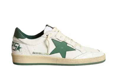 Pre-owned Golden Goose Men's  Ball Star Star Sneakers In White/green