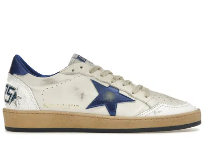Pre-owned Golden Goose Men's  Ballstar Low Sneakers In White/bluette