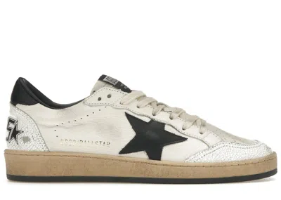 Pre-owned Golden Goose Men's  Ballstar Low Star Sneakers In White Nappa/black