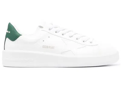 Pre-owned Golden Goose Men's  Pure Star Sneakers In White/green In Multi