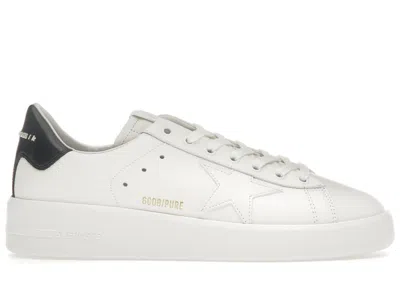 Pre-owned Golden Goose Men's  Purestar Navy Sneakers In White/black