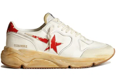 Pre-owned Golden Goose Men's  Running Sole Sneakers In White/red In Multi