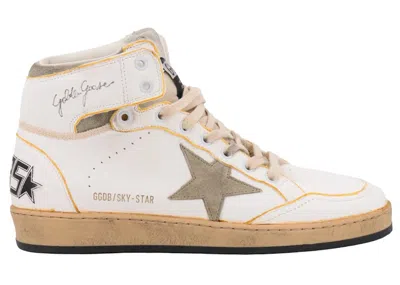 Pre-owned Golden Goose Men's  Skystar Sneakers In White/taupe