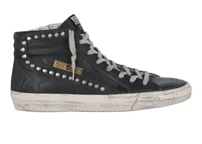 Pre-owned Golden Goose Men's  Slide Studded Sneakers In Black