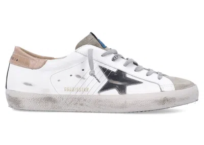 Pre-owned Golden Goose Men's  Super Star Beige Sneakers In White/ice/black