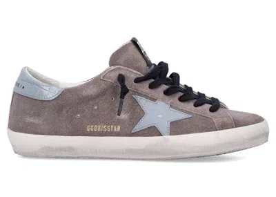 Pre-owned Golden Goose Men's  Super Star Sneakers In Cinder/quarry/silver Blue