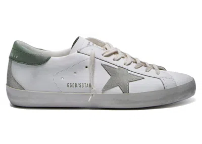 Pre-owned Golden Goose Men's  Super Star Sneakers In White/green/ice