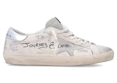 Pre-owned Golden Goose Men's  Super Star Sneakers In White/ice/silver In Multi