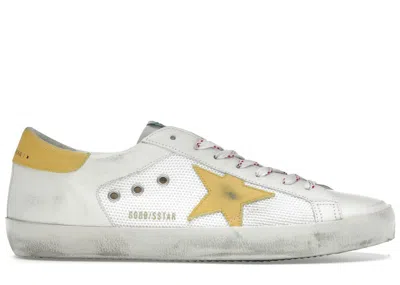 Pre-owned Golden Goose Men's  Super Star Sneakers In White/yellow In Multi