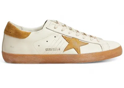 Pre-owned Golden Goose Men's  Superstar Gum Sneakers In White/ocra