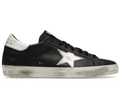Pre-owned Golden Goose Men's  Superstar Leather Sneakers In Black/white