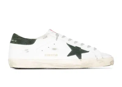 Pre-owned Golden Goose Men's  Superstar Sherpa Lining Sneakers In White/green