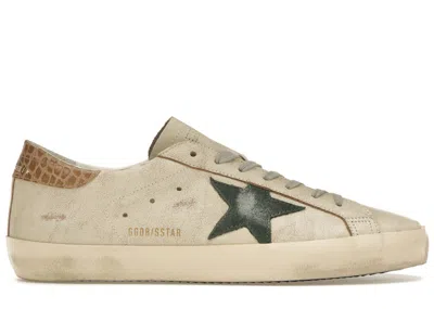 Pre-owned Golden Goose Men's  Superstar Sneakers In Cream/white/green In Multi