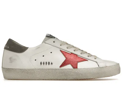 Pre-owned Golden Goose Men's  Superstar Sneakers In White/red/grey In Multi