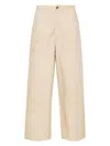 Golden Goose "lorainne Chino" Cotton Trousers In Beige