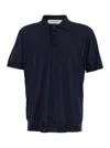 Golden Goose Golden Ms Polo Knit Short Sleeves Merino Wool In Blue