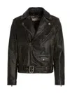 Golden Goose Deluxe Brand Men Chiodo Golden Leather Jacket
