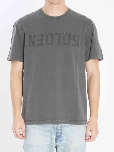 Golden Goose Men Golden T-shirt In Gray
