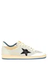 Golden Goose Ballstar Nabuk And Nylon Upper Crack Leather Toe Nylon Tongue Nabuk Star Laminated Heel Leather Spur In Gray